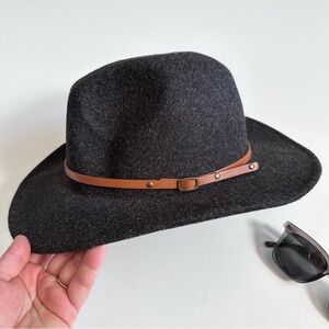 Fedora Charcoal/ Black Unisex Hat